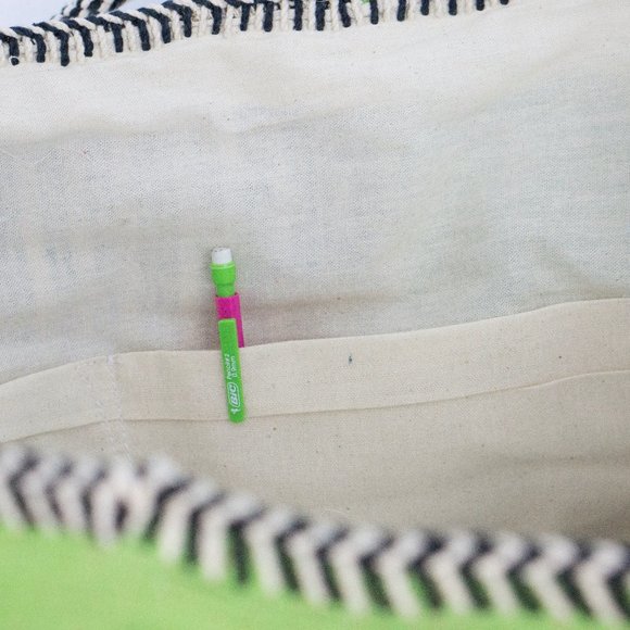 Tote Bag XL Jute Cotton with Pockets - Picture 4 of 5